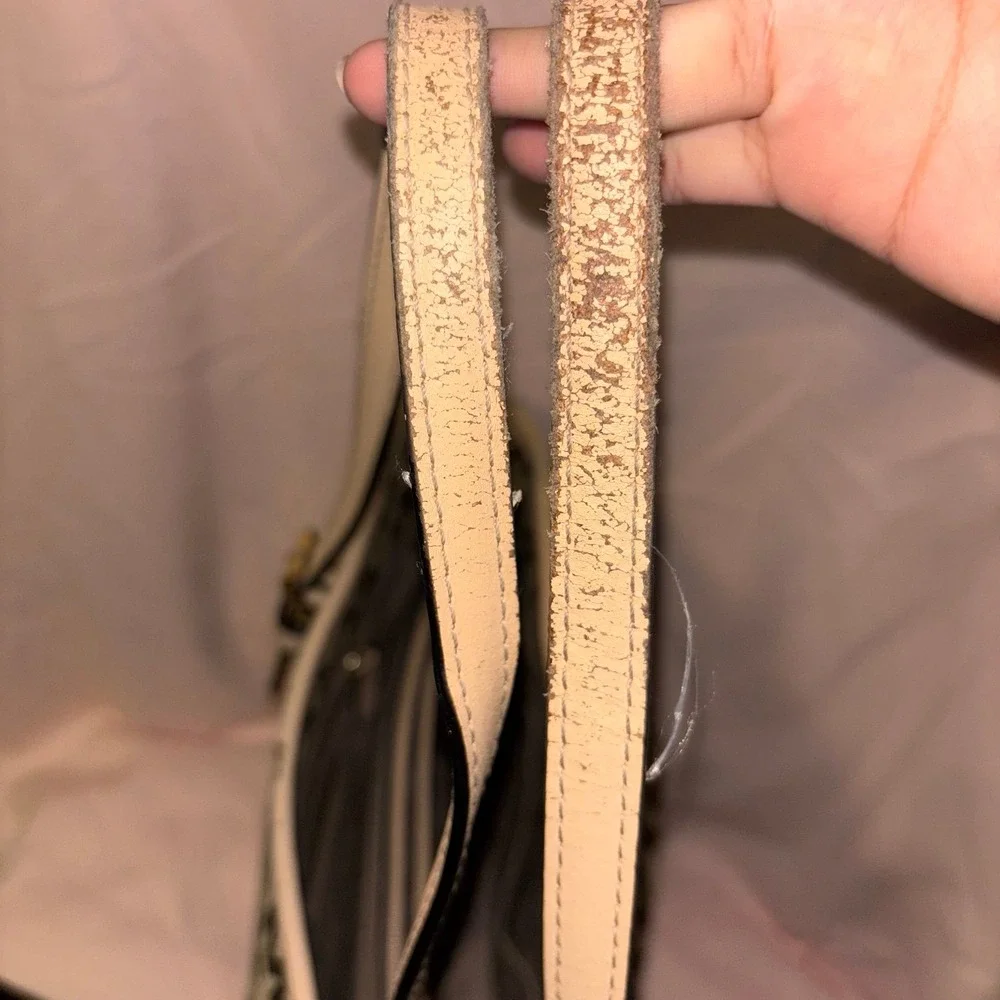 MICHAEL KORS Jet Set Logo, Large Tote Canvas Leather Bag Brown